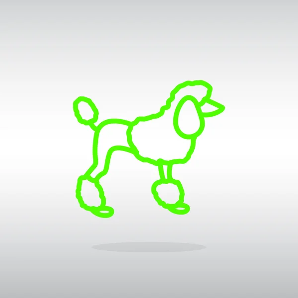 Icono de caniche francés — Vector de stock