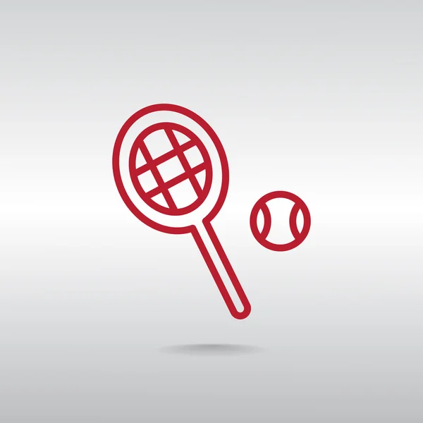 Raquette de tennis avec panneau à bille — Image vectorielle