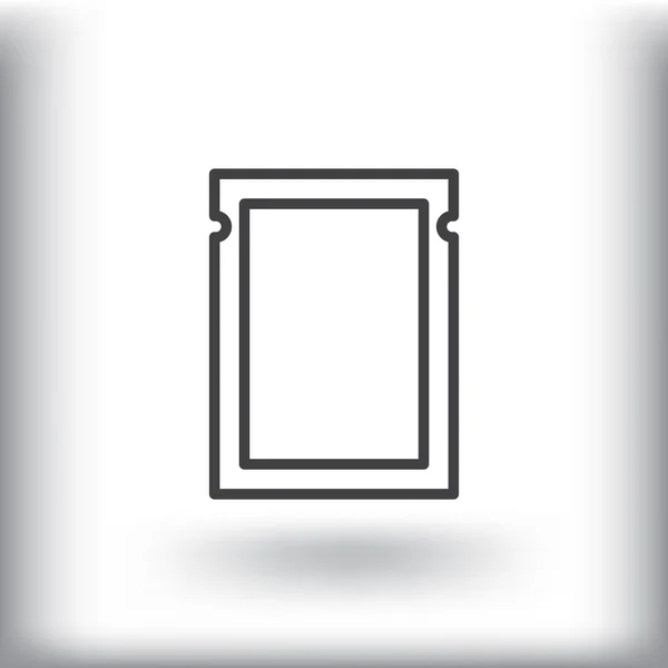 Icône de sac scellé en polyéthylène — Image vectorielle