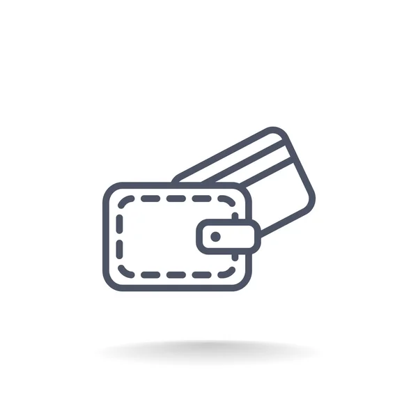 Peněženka s ikonou kreditních karet — Stockový vektor