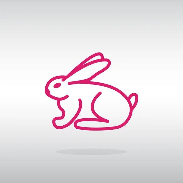 Icône de lapin de bande dessinée — Image vectorielle