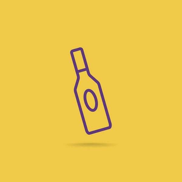 Flaska av glas för flytande ikon — Stock vektor