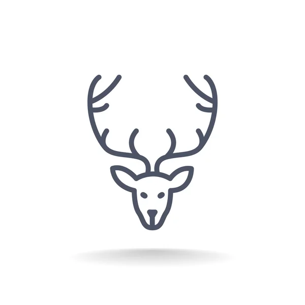 Icono de venado de dibujos animados — Vector de stock