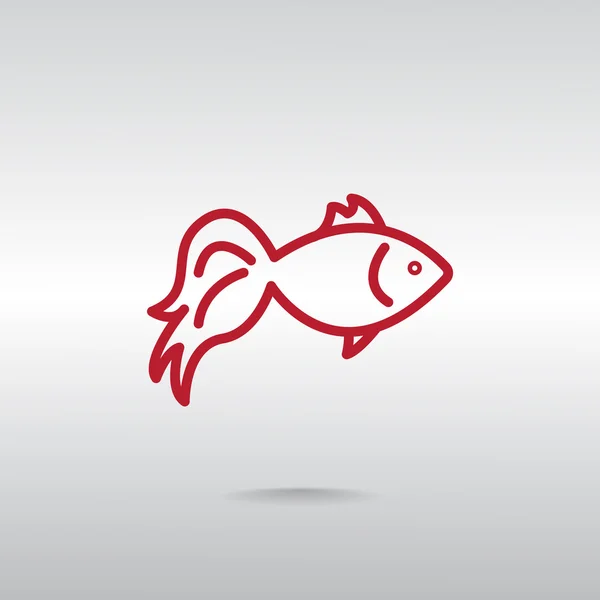 Icône de poisson dessin animé — Image vectorielle