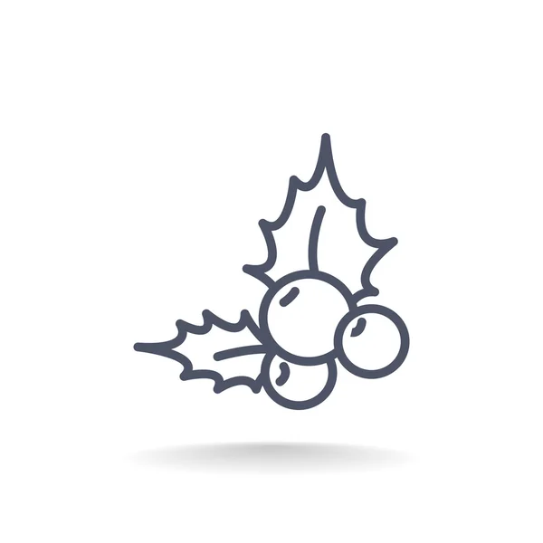 Icono de baya Holly — Vector de stock