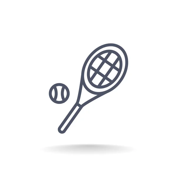 Tennisschläger mit Ball-Symbol — Stockvektor