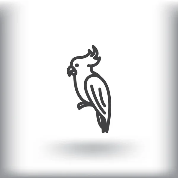 Ikona papugę Cartoon — Wektor stockowy