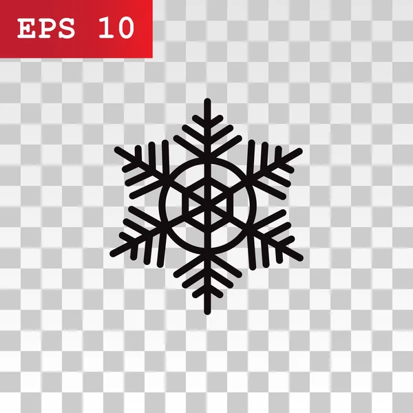 Ikon Musim Dingin Snowflake - Stok Vektor