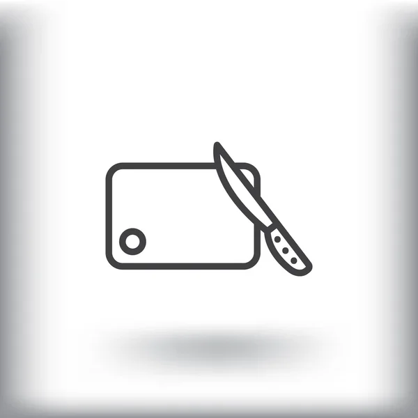 Tablero y cuchillo icono — Vector de stock