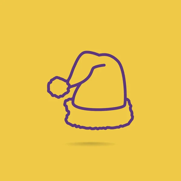 Santa hat pictogram — Stockvector