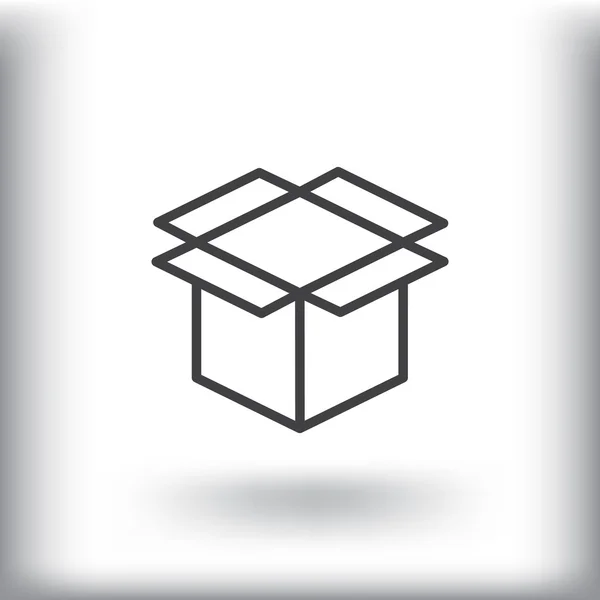 Icono de caja de cartón de embalaje — Archivo Imágenes Vectoriales