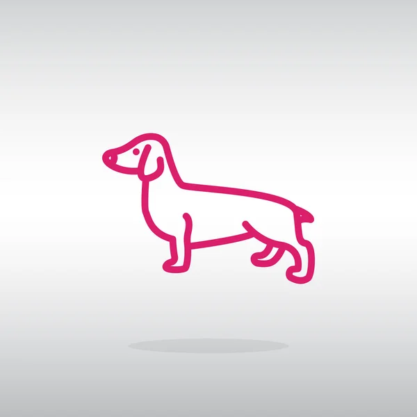 Ikona psa jamnika — Wektor stockowy