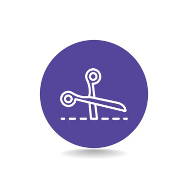 Makasla kesme satırı simgesi