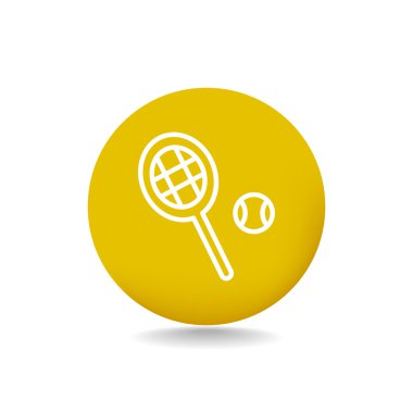 Tenis raketi topu işareti ile