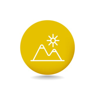 dağlar ve güneş simgesi