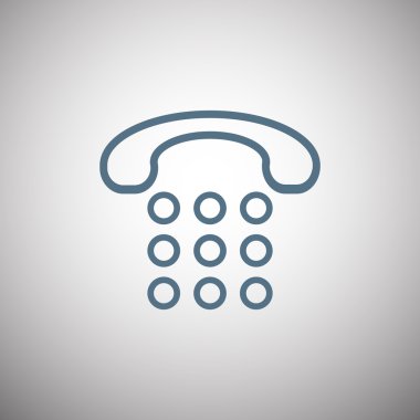 Telefon ahizesi ve düğme simgesi