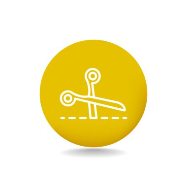 Makasla kesme satırı simgesi