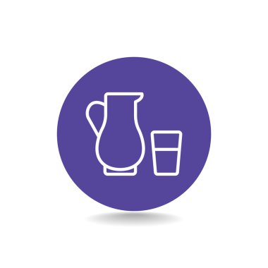 sürahi ve bardak süt simgesi