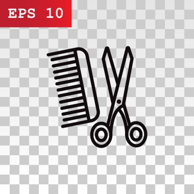 tarak ve makas simgesi