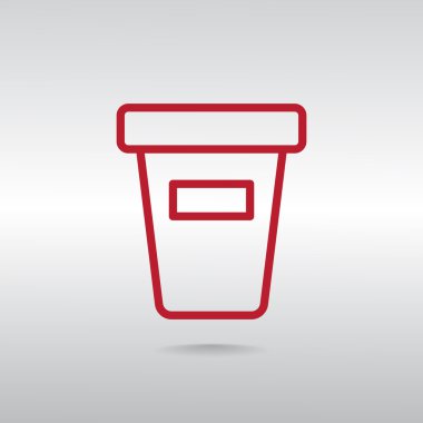 Yukarı take-out içki simgesi kapatın