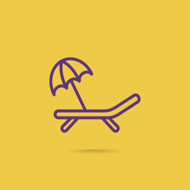 şezlong şemsiye simgesiyle