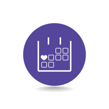 14 Şubat takvim basit simgesini