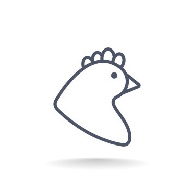 Çizgi film tavuk simgesi