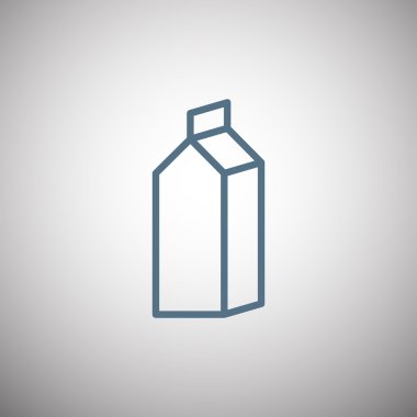 Süt simgesi için ambalaj kapsayıcı