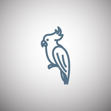 Çizgi film papağan simgesi