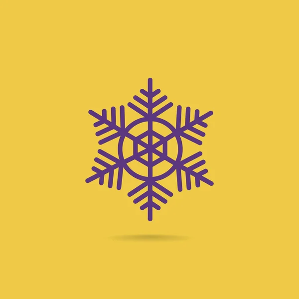 Εικονίδιο χειμώνα νιφάδα χιονιού — Διανυσματικό Αρχείο