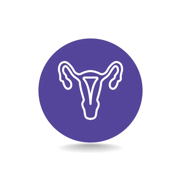 Anatomia ginecologia icona — Vettoriale Stock