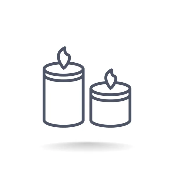Icono de dos velas . — Vector de stock