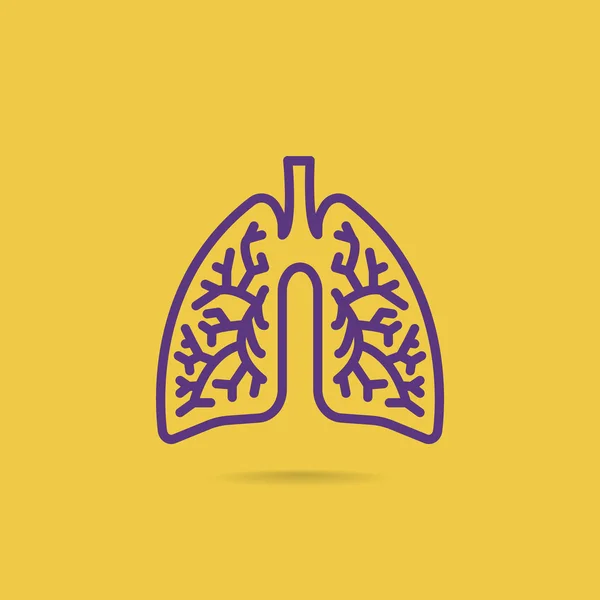 Menselijke longen pictogram — Stockvector