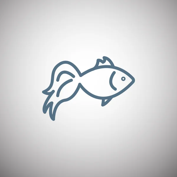 Мультфільм риби значок — стоковий вектор