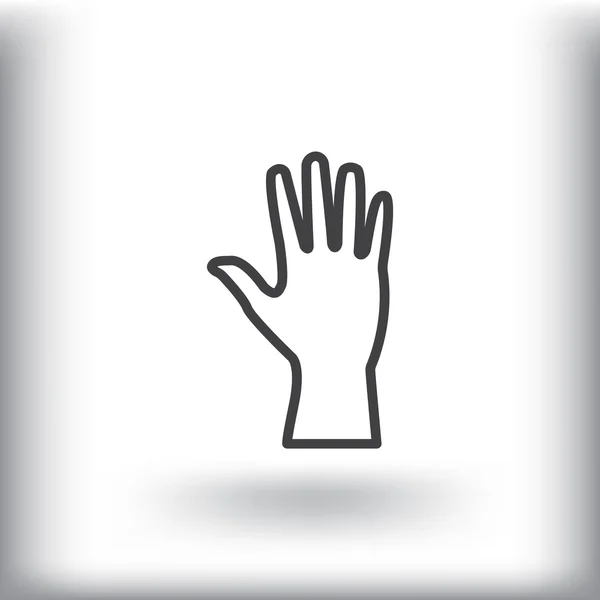 Emberi kéz pókháló ikon — Stock Vector