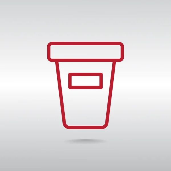 Nahaufnahme Take-out Drink Ikone — Stockvektor