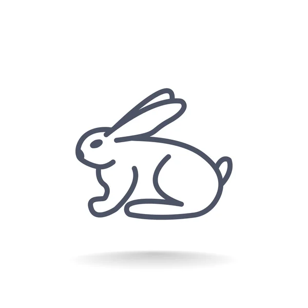 Icône de lapin de bande dessinée — Image vectorielle