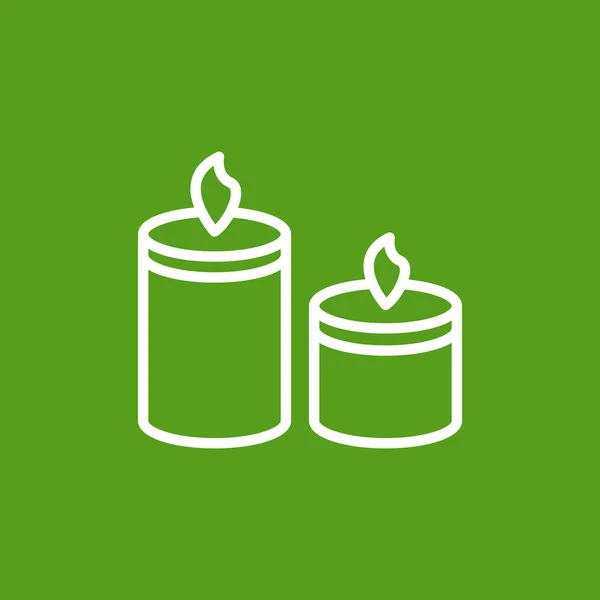Icône Deux bougies . — Image vectorielle