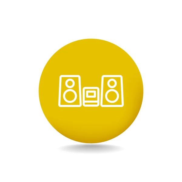 Music center icon — Stock Vector