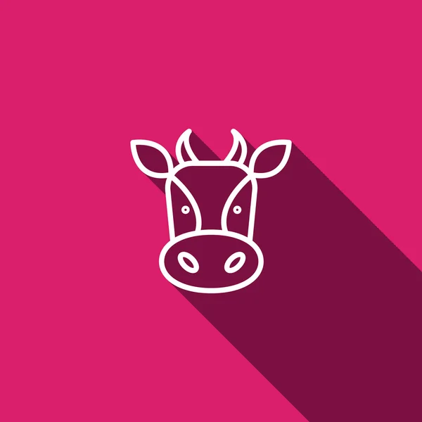 Hoofd koe pictogram — Stockvector