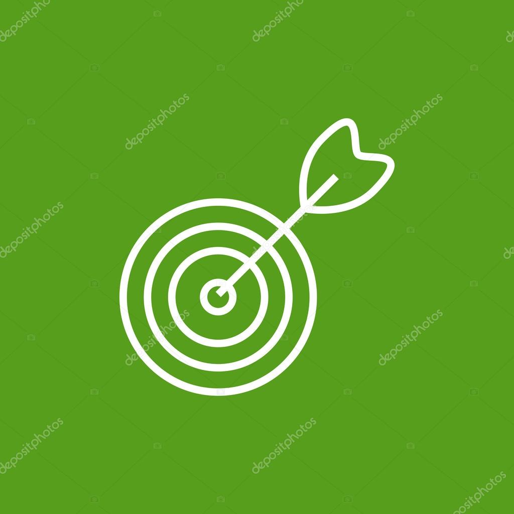 Target and arrow icon. Vector illustration
