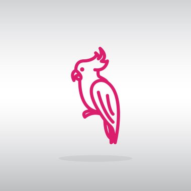 Çizgi film papağan simgesi