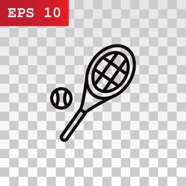 Tenis raketi topu simgesiyle 