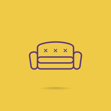 düz kanepe simgesi.