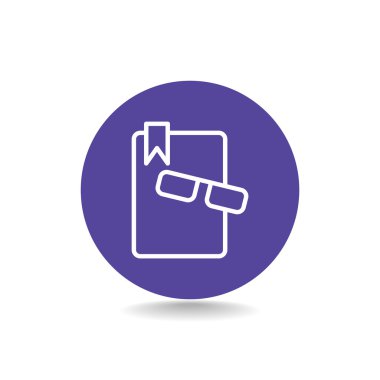 Kitap ve gözlük simgesinin resmi