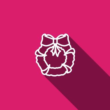 Noel tatil çelenk simgesi