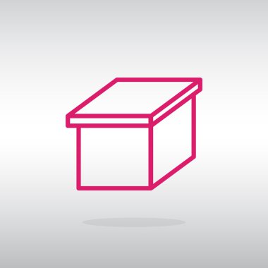 karton kutu simgesi paketleniyor