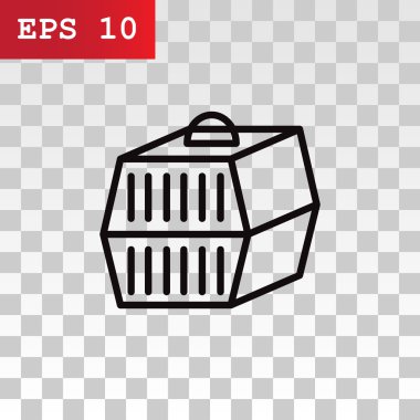 Evde beslenen hayvan taşıma kutusu simgesi