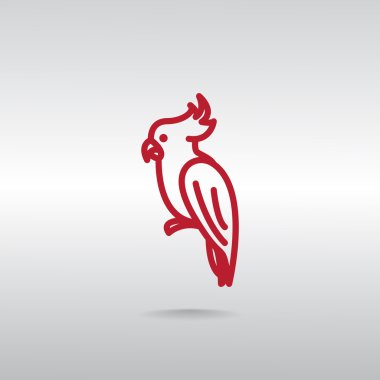 Çizgi film papağan simgesi