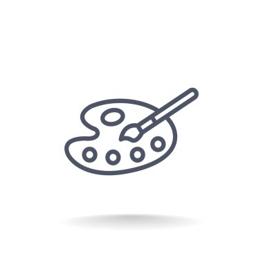 Sanat palet boya Broş simgesiyle